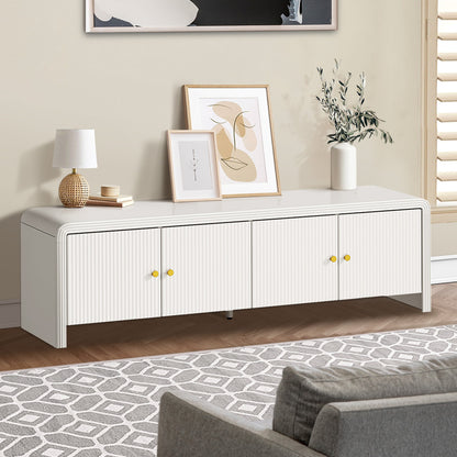 TV Cabinet Entertainment Unit Stand 160cm with Fluted Doors for Living Room