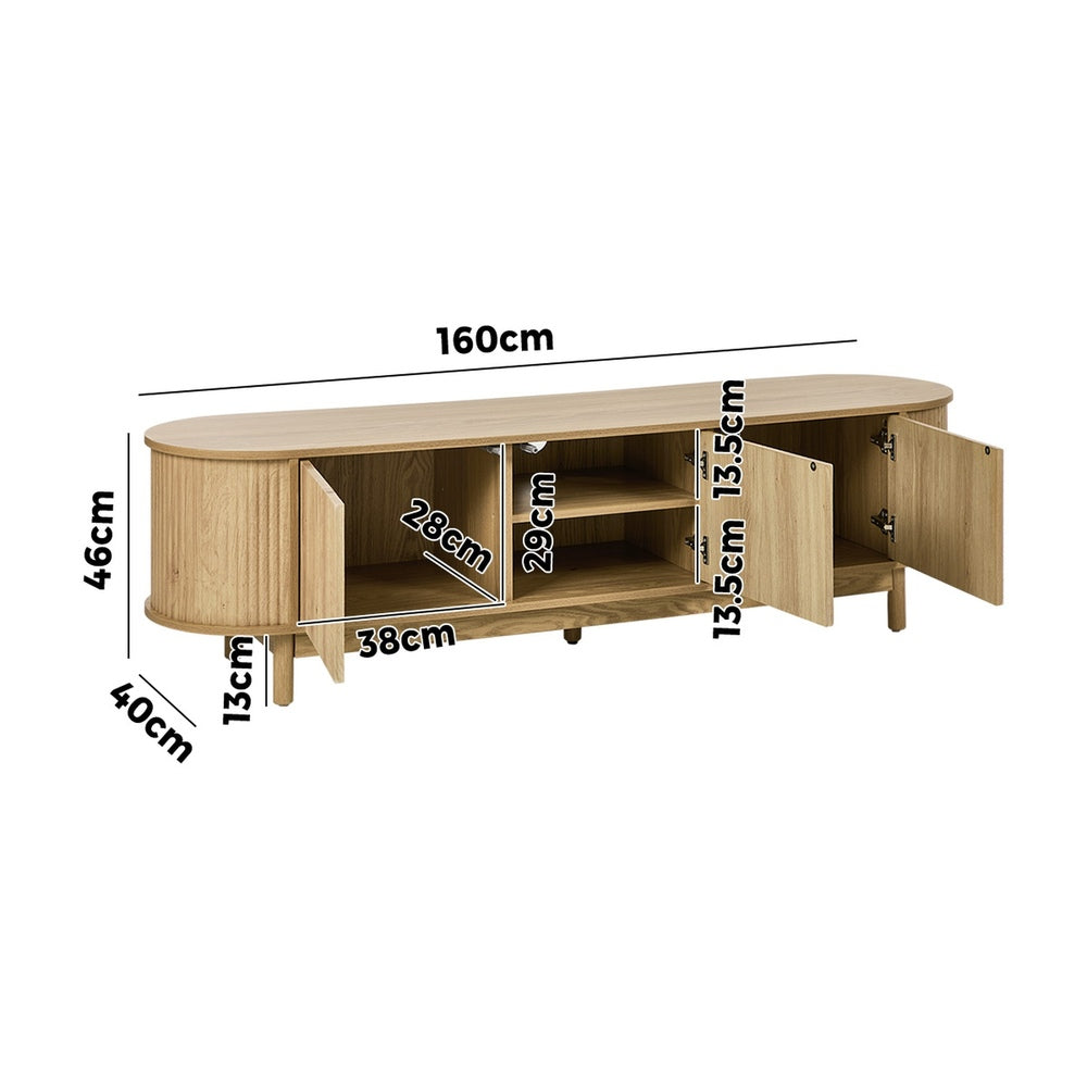 160cm Wooden TV Entertainment Unit Stand | HomeAndLiving