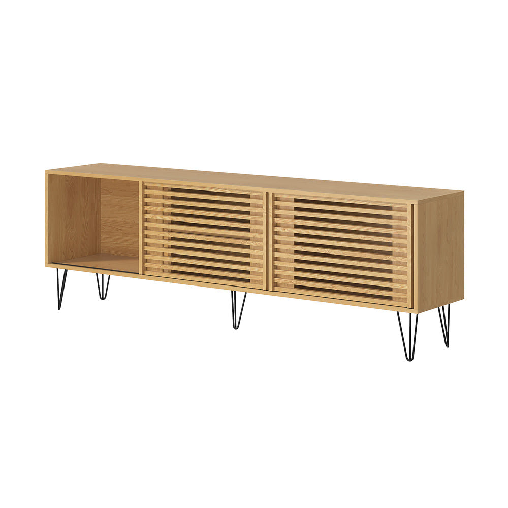 TV Cabinet Storage Drawer Shelf 160cm Oak