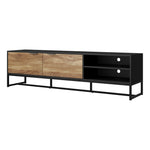 TV Stand Cabinet Entertainment Unit 180cm Black&Natural