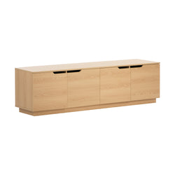 TV Cabinet Entertainment Unit Wooden Storage Shelf 180cm