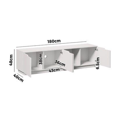 180cm TV Entertainment Unit White | HomeAndLiving
