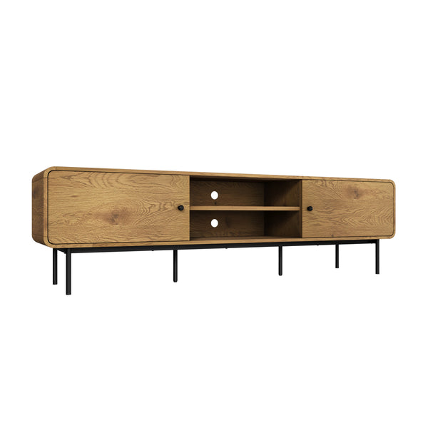  TV Cabinet Entertainment Unit Stand 180cm Oak