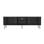 TV Cabinet Storage Sliding Door 180cm Black/Natural