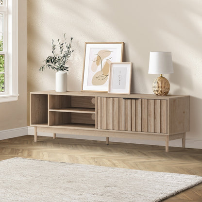 TV Cabinet Entertainment Unit Stand 160cm Natural