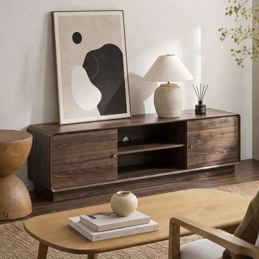 Entertainment Unit 160cm Walnut 160x40x50cm