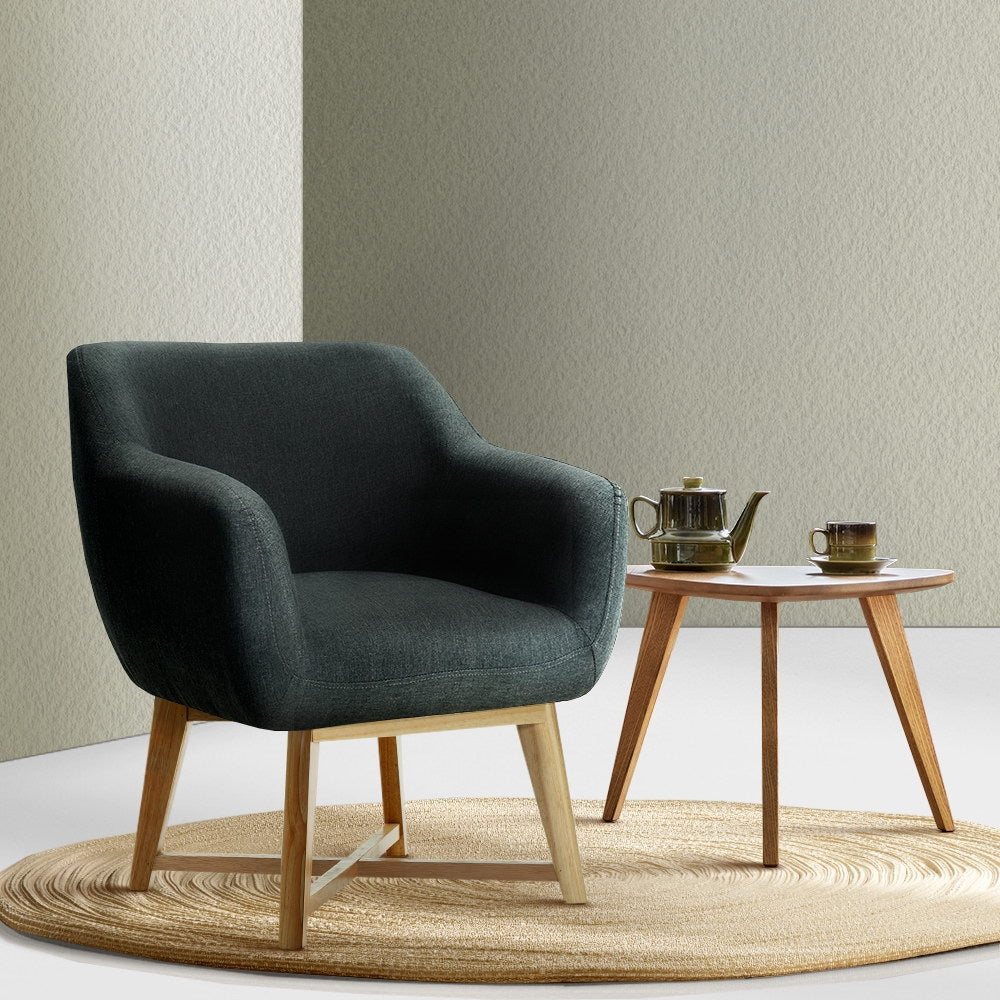 Armchair Tub Chair Charcoal Aston