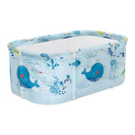 Foldable Bathtub PVC Spa Bucket Inflatable Cushion 114x62cm Blue