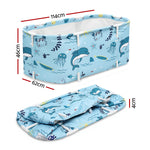 Foldable Bathtub PVC Spa Bucket Inflatable Cushion 114x62cm Blue