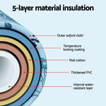 Foldable Bathtub PVC Spa Bucket Inflatable Cushion 114x62cm Blue