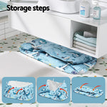 Foldable Bathtub PVC Spa Bucket Inflatable Cushion 114x62cm Blue