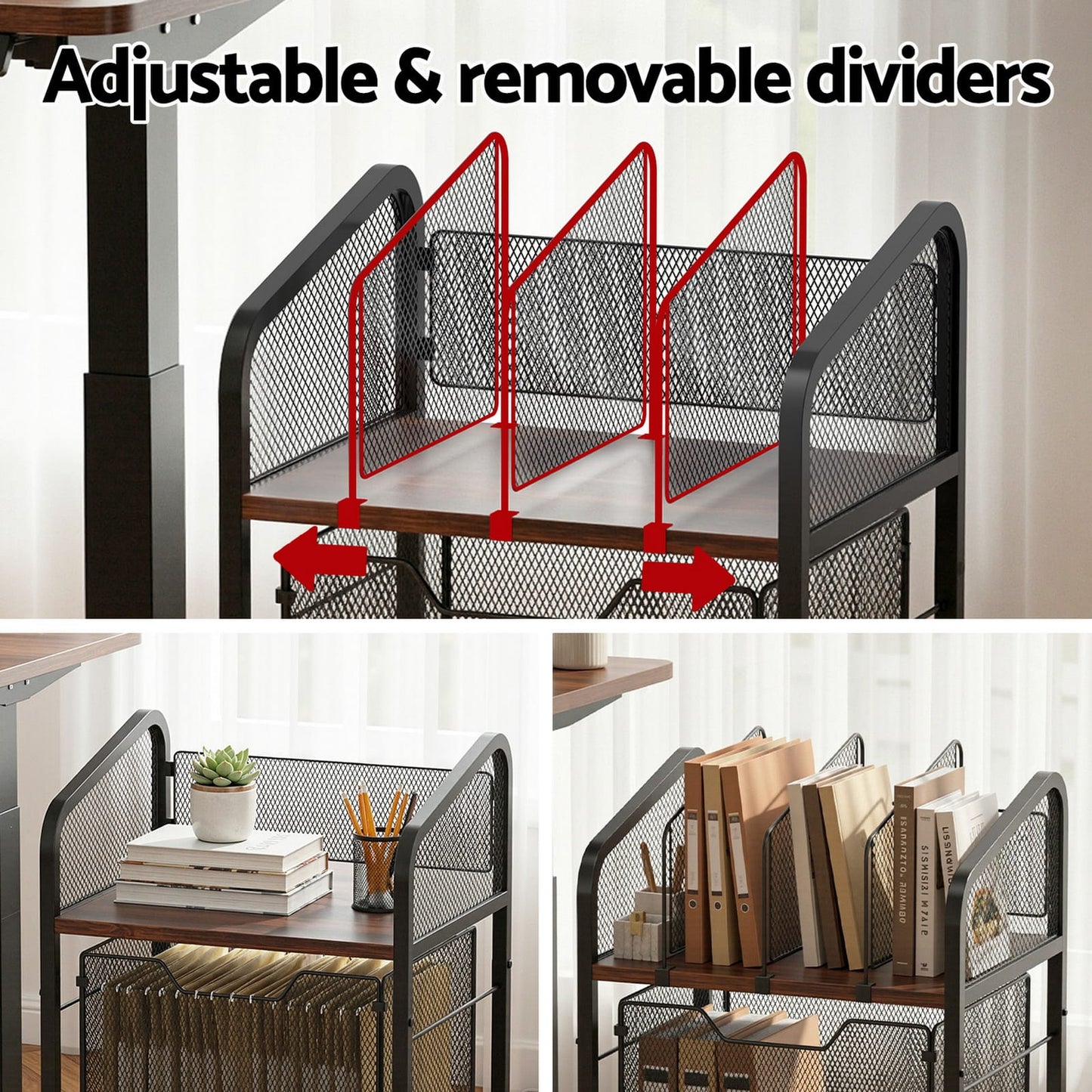 Mobile File Cabinet Compact 37x30cm
