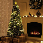 LED Christmas Tree 1.8M 6FT Fibre-Optic Flash Lights Artificial Xmas Decor