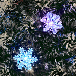 Christmas Tree 1.8M 6FT Snowflakes Green with LED lights