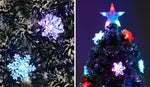 Christmas Tree 1.8M 6FT Snowflakes Green with LED lights