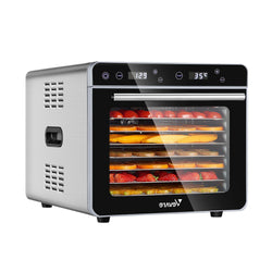 Vevare Food Dehydrators Stainless Steel Jerky Dehydrator Fruit Dryer  8 Trays
