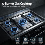 90cm Dual Fuel Cooker 5 Burner Gas Electric | HomeAndLiving