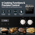 90cm Dual Fuel Cooker 5 Burner Gas Electric | HomeAndLiving