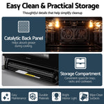 90cm Dual Fuel Cooker 5 Burner Gas Electric | HomeAndLiving
