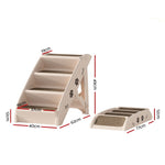 Dog Ramp Steps For Bed Sofa Car Pet Stairs Ladder Portable Foldable Beige
