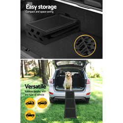 Dog Ramp Pet Stairs Steps Car Travel Suv Ladder Foldable Portable Adjustable