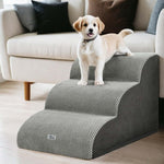 Dog Ramp Steps Foam 3/4 Tier Pet Stairs For Bed Sofa Car Portable Indoor