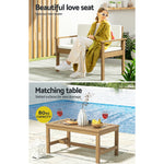 4-Piece Outdoor Sofa Set Wooden Couch Lounge Setting