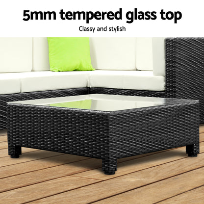 5PC Outdoor Furniture Sofa Set Lounge Patio Pool