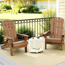 Adirondack Outdoor Chair Set 3 Piece HDPE | Home & Living