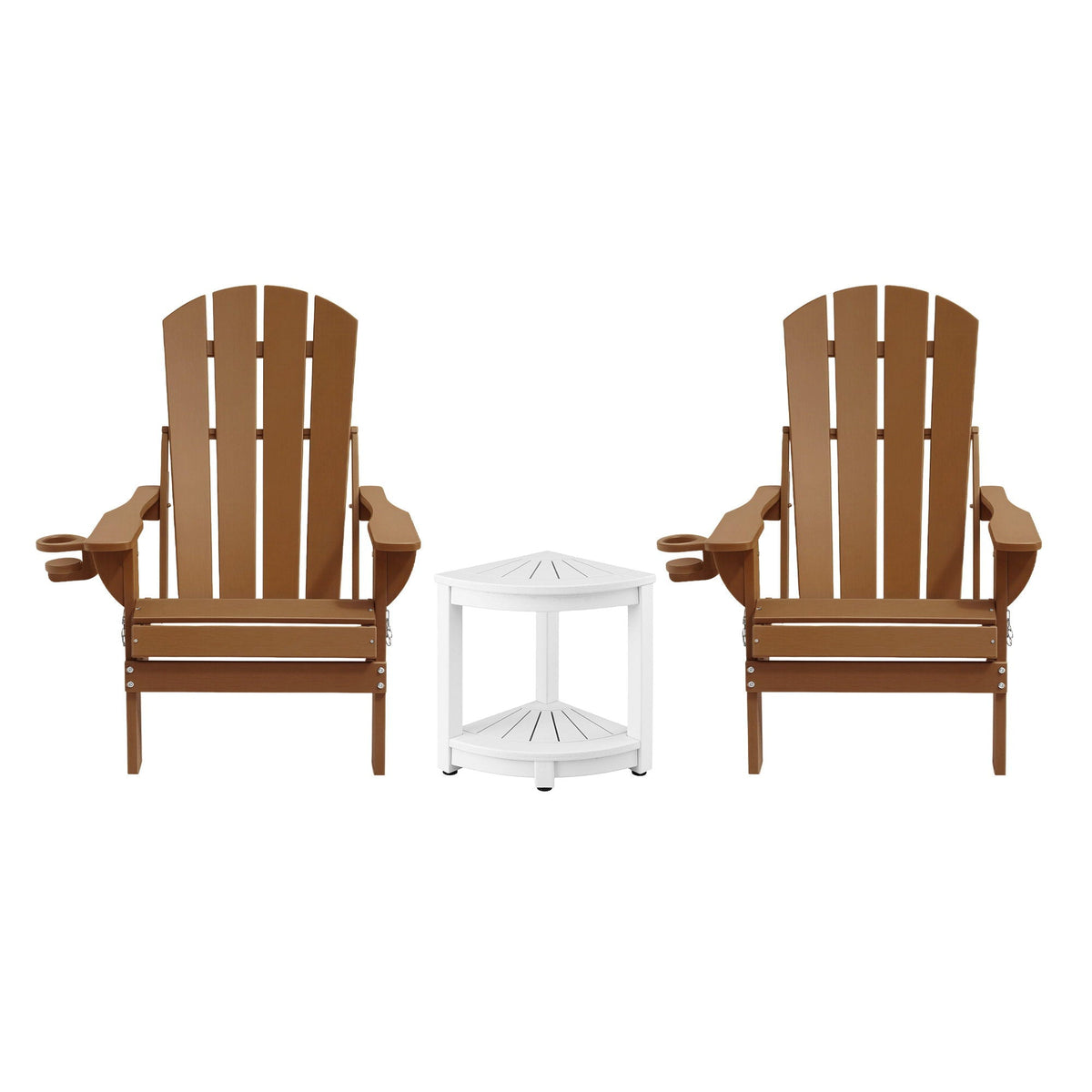 Adirondack Outdoor Chair Set 3 Piece HDPE | Home & Living - 3