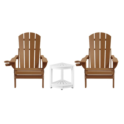 Adirondack Outdoor Chair Set 3 Piece HDPE | Home & Living - 3