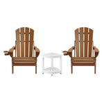 Adirondack Outdoor Chair Set 3 Piece HDPE | Home & Living