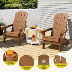 Adirondack Outdoor Chair Set 3 Piece HDPE | Home & Living