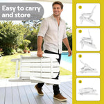 Adirondack Folding Chairs HDPE Patio Set White | Home & Living