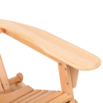 Outdoor Chairs - Natural Wood Sun Lounge