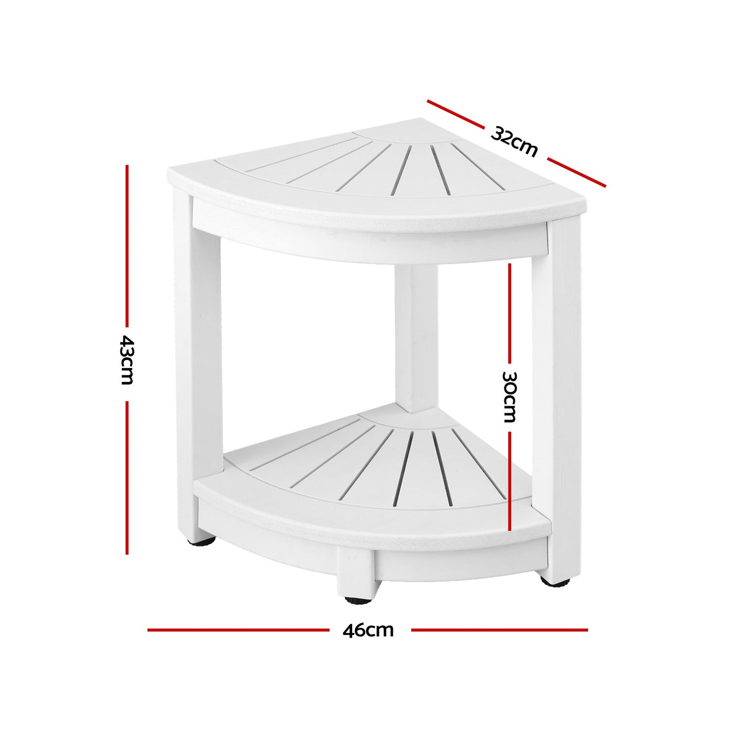 Corner Shower Stool HDPE Bench Seat Storage Shelf | Home & Living