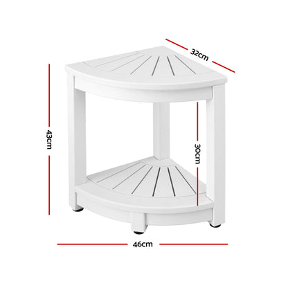 Corner Shower Stool HDPE Bench Seat Storage Shelf | Home & Living