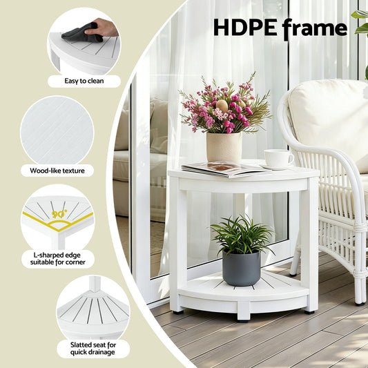 Corner Shower Stool HDPE Bench Seat Storage Shelf | Home & Living