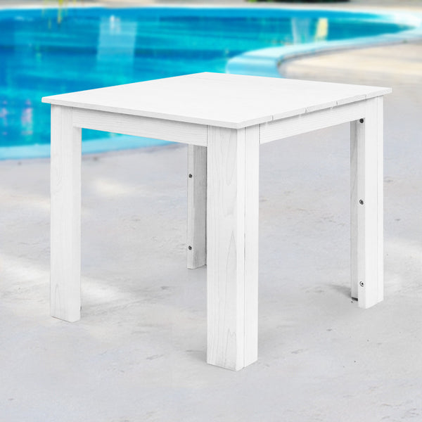  Outdoor Side Beach Table - White