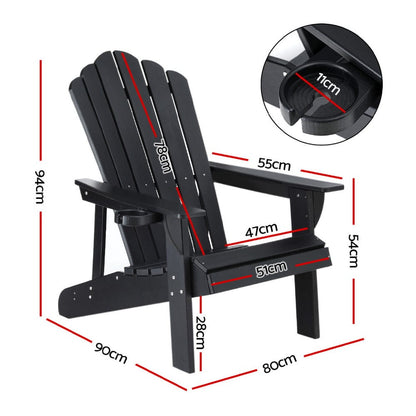 Black chair 80x90x94cm, rear view