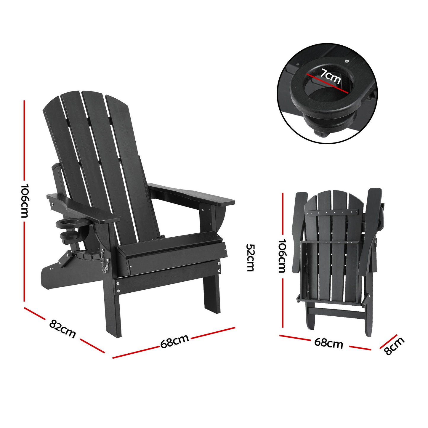 Adirondack Folding Chair HDPE Outdoor Patio | HomeAndLiving