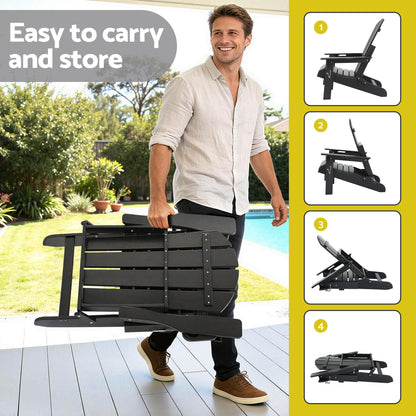 Adirondack Folding Chair HDPE Outdoor Patio | HomeAndLiving