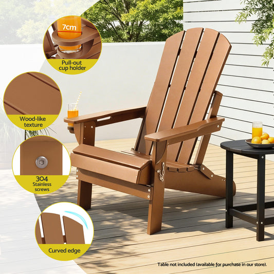 Adirondack Folding Chair HDPE Outdoor Patio | HomeAndLiving