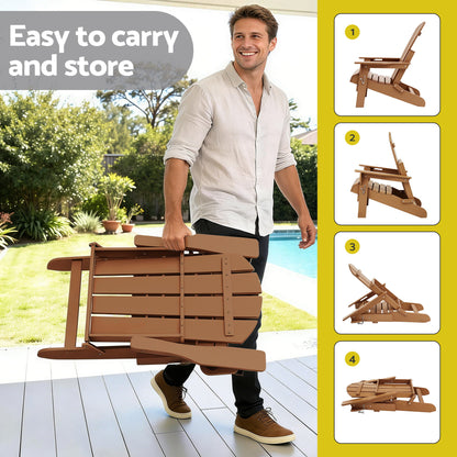 Adirondack Folding Chair HDPE Outdoor Patio | HomeAndLiving