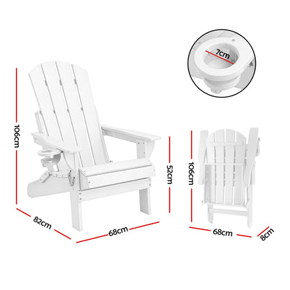 Adirondack Folding Chair HDPE Outdoor Sun Lounge | HomeAndLiving