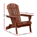 Outdoor Furniture Beach Chair Wooden Adirondack Patio Lounge Garden