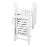 Sun Lounge Outdoor Chairs Wooden Foldable Patio Furniture Adirondack White