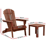 Outdoor Folding Beach Camping Chairs Table Set Wooden Adirondack Lounge