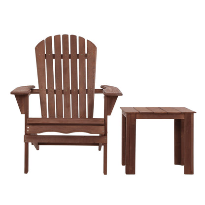 Outdoor Folding Beach Camping Chairs Table Set Wooden Adirondack Lounge