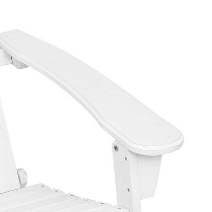 Adirondack Outdoor Table And Chairs Set - White Wood
